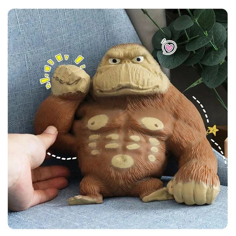 Stretchy Gorilla Figure Toy – Funny Anime Monkey Sculpture & Stress Relief