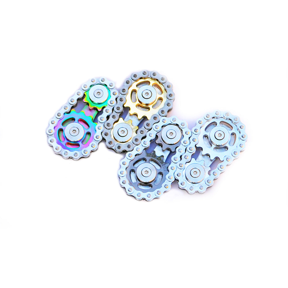 Metal Chain Flywheel Fingertip Gyro Spinner – Anti-Stress Fidget Toy | ADHD & Anxiety Relief