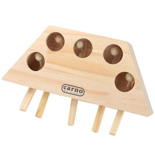 Cat Whack-a-Mole Interactive Toy - Wooden Puzzle Game for Cats