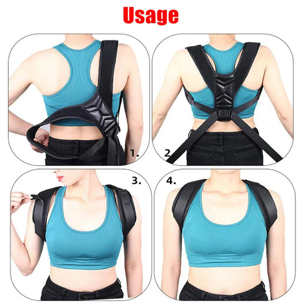Adjustable Back & Neck Support Brace – Ergonomic Posture Training Belt for Men & Women