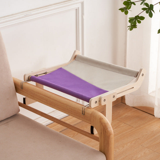 Cat Hanging Hammock Bed – Windowsill, Bedside & Chair Back Clip-On Cat Perch