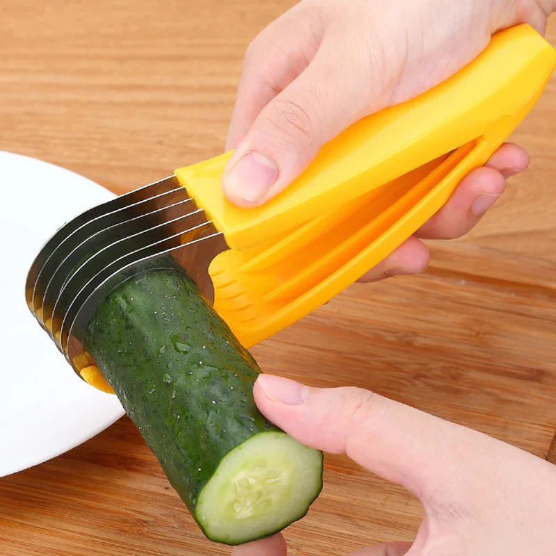 Stainless Steel Banana Slicer – Fruit, Vegetable & Sausage Cutter Kitchen Tool