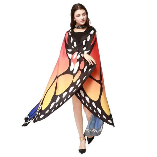 Butterfly Wings Scarf – Silky Shawl Cape in 7 Designs | Costume & Fashion Accessory