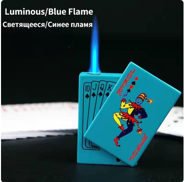 Playing Cards Ace of Spades Lighter - AVU Sideslip Poker Metal Butane Gas Lighter - 12 Unique Designs