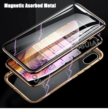 360° Magnetic Adsorption Metal Case for iPhone – Full Body Protection