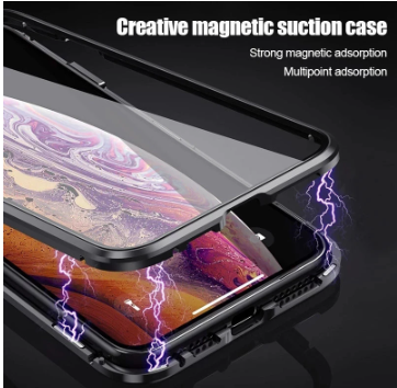 360° Magnetic Adsorption Metal Case for iPhone – Full Body Protection