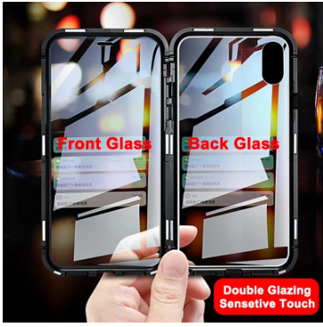 360° Magnetic Adsorption Metal Case for iPhone – Full Body Protection