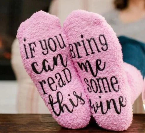 Wine Socks - Funny Novelty Gift Socks with Wine Sayings
