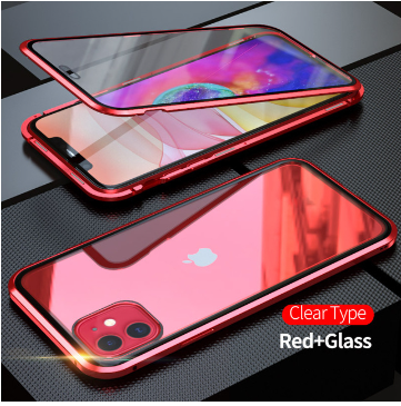 360° Magnetic Adsorption Metal Case for iPhone – Full Body Protection