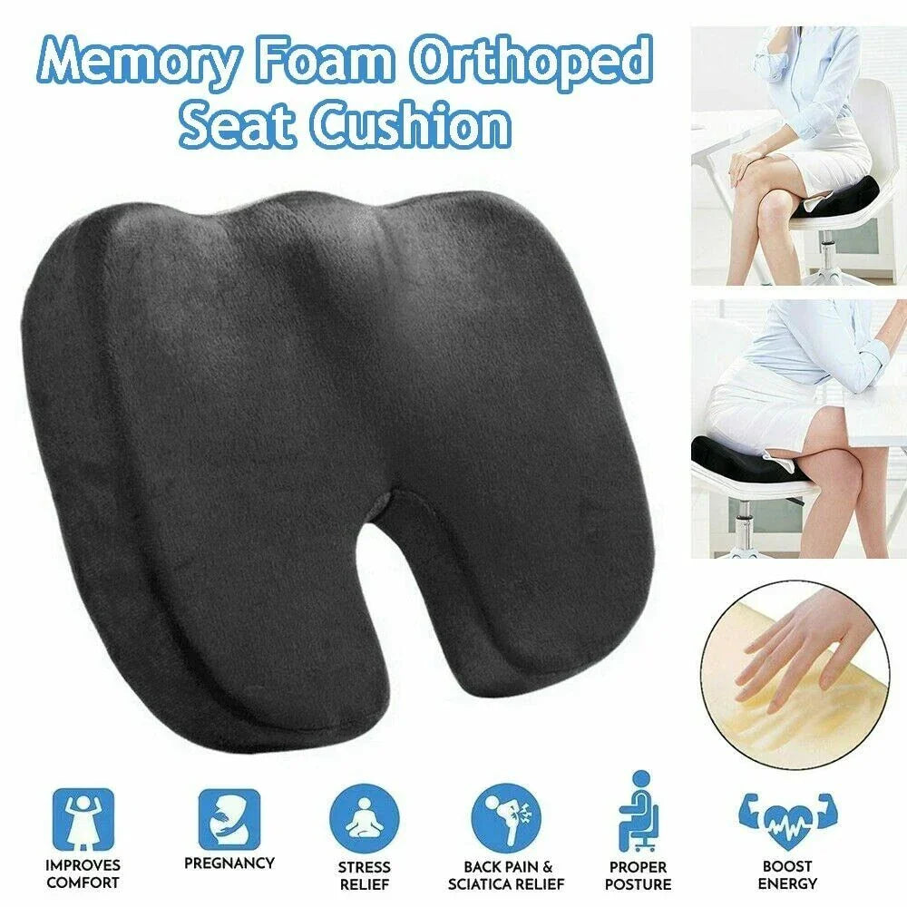Ergonomic Memory Foam Seat Cushion – Comfort & Posture Support