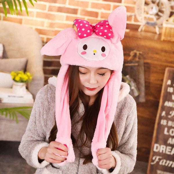 Bunny Hat With Press Paw-to-Move Ears