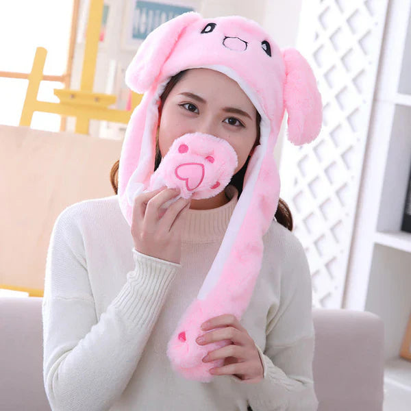 Bunny Hat With Press Paw-to-Move Ears