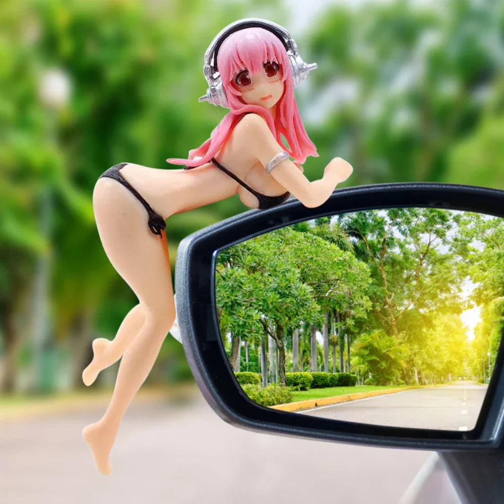 Kawaii Shake Girl Car Dashboard Ornament – Cute Bobblehead Decoration for Car Interior