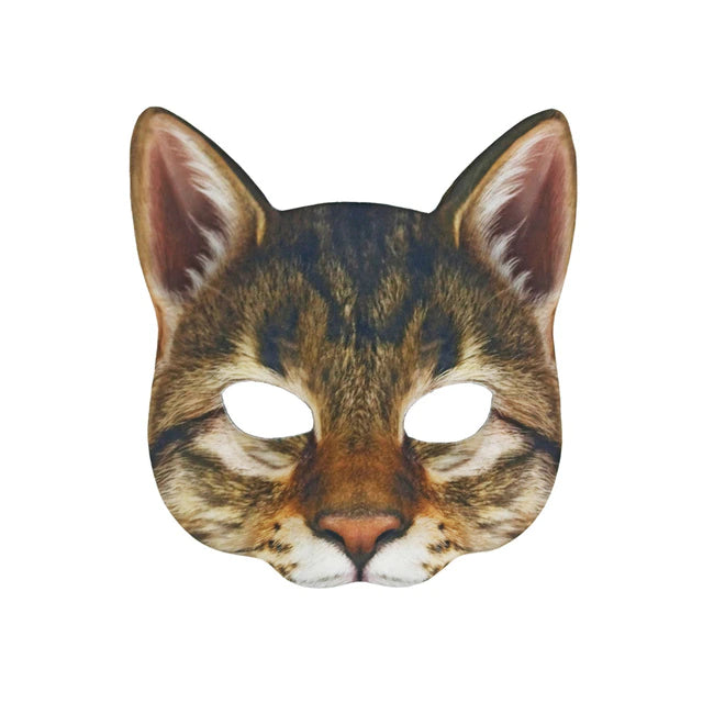 Lifelike Cat Half-Face Cosplay Mask – 9 Styles | Halloween, Masquerade & Party Costume Prop