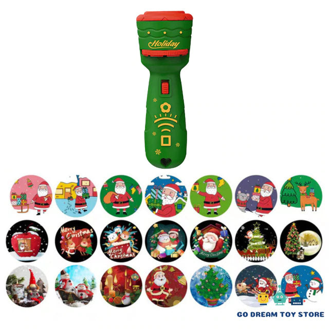 Christmas Flashlight Projector – Festive LED Pattern Torch for Kids & Decor