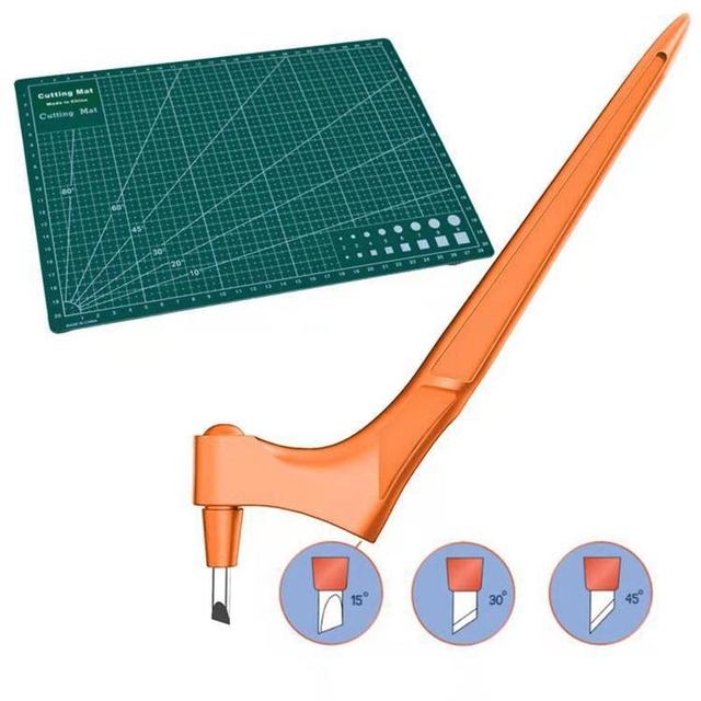 DIY Craft Cutting Tool with 360° Rotating Steel Blade – Precision Cutter for Paper, Fabric & More