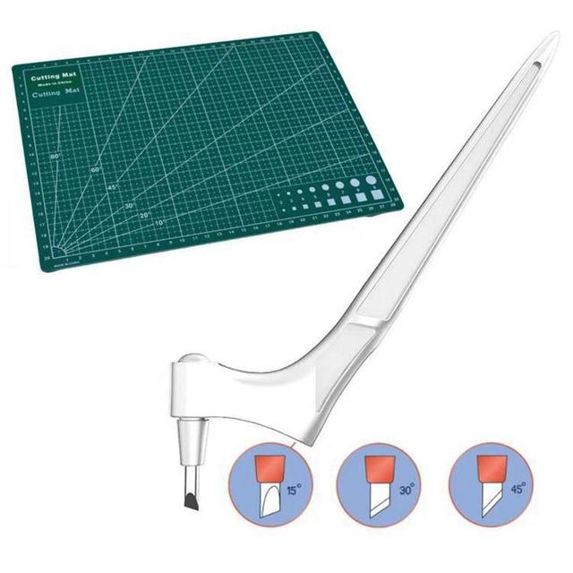 DIY Craft Cutting Tool with 360° Rotating Steel Blade – Precision Cutter for Paper, Fabric & More