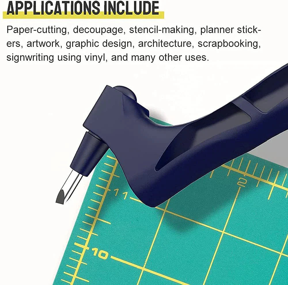 DIY Craft Cutting Tool with 360° Rotating Steel Blade – Precision Cutter for Paper, Fabric & More