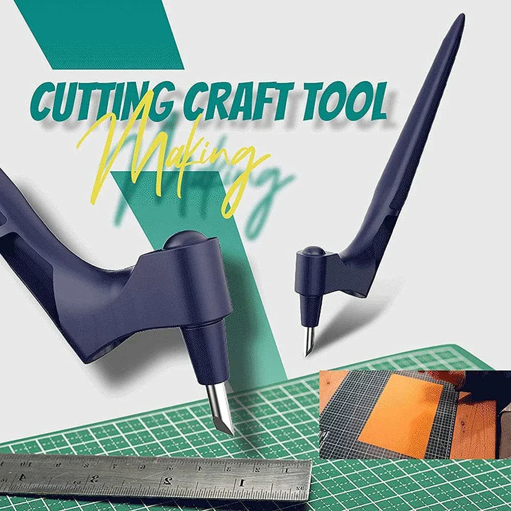 DIY Craft Cutting Tool with 360° Rotating Steel Blade – Precision Cutter for Paper, Fabric & More