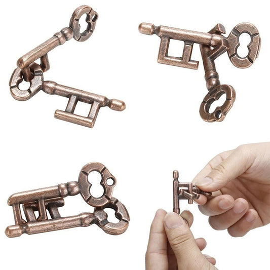 Metal Brain Teaser Key Lock Puzzle – Zinc Alloy IQ Game