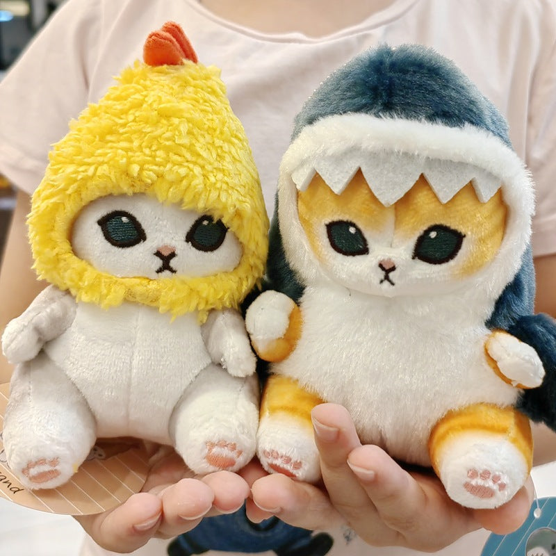 Cute Plush Toy - Shark Cat Fried Shrimp Soft Stuffed Animal Pillow
