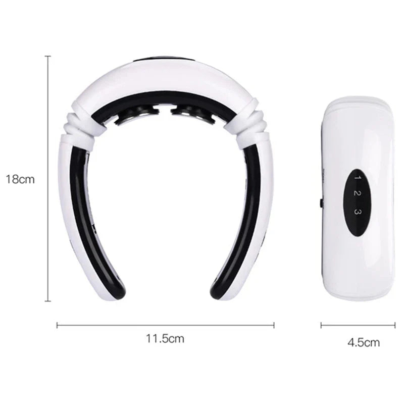 Electric Pulse Back & Neck Massager – Far Infrared Heating Pain Relief & Relaxation Tool