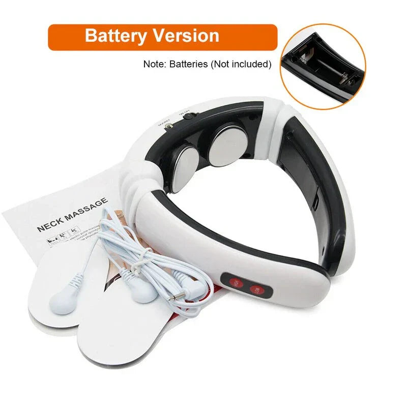 Electric Pulse Back & Neck Massager – Far Infrared Heating Pain Relief & Relaxation Tool