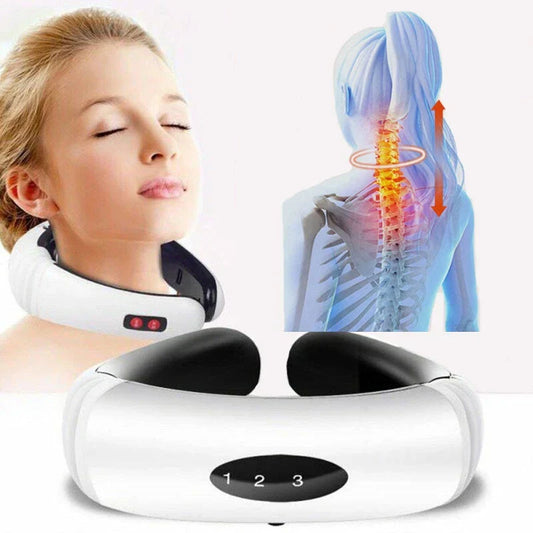 Electric Pulse Back & Neck Massager – Far Infrared Heating Pain Relief & Relaxation Tool