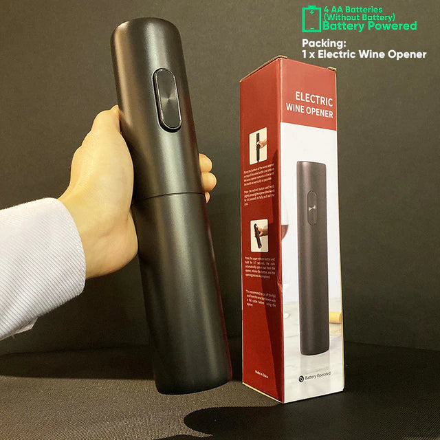 Automatic Electric Wine Bottle Opener – Rechargeable Corkscrew with Foil Cutter Kit
