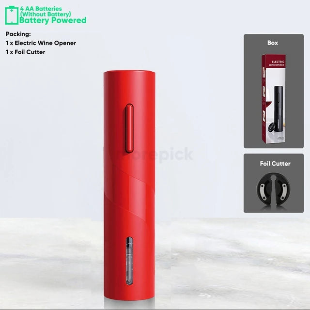 Automatic Electric Wine Bottle Opener – Rechargeable Corkscrew with Foil Cutter Kit