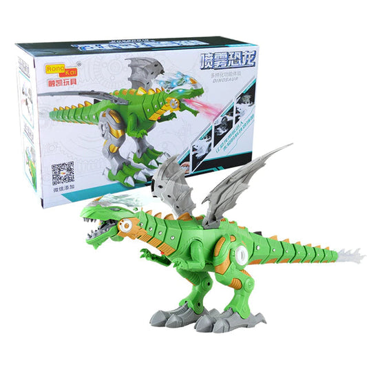 Electric Walking Spray Dinosaur Robot Toy – Mist Breathing, Glowing Eyes & Realistic Sounds | Kids Gift Ages 3+