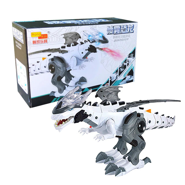 Electric Walking Spray Dinosaur Robot Toy – Mist Breathing, Glowing Eyes & Realistic Sounds | Kids Gift Ages 3+