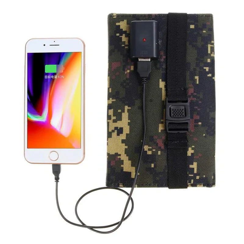 Foldable 20W Solar Panel Power Bank – Waterproof USB Solar Charger for Camping, Hiking & Outdoor Adventures