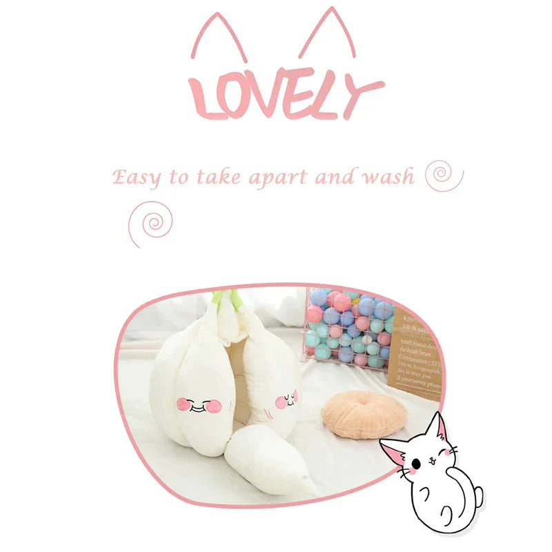 Funny Garlic Cat Bed – Soft Warm Pet House Mat for Cats & Small Dogs