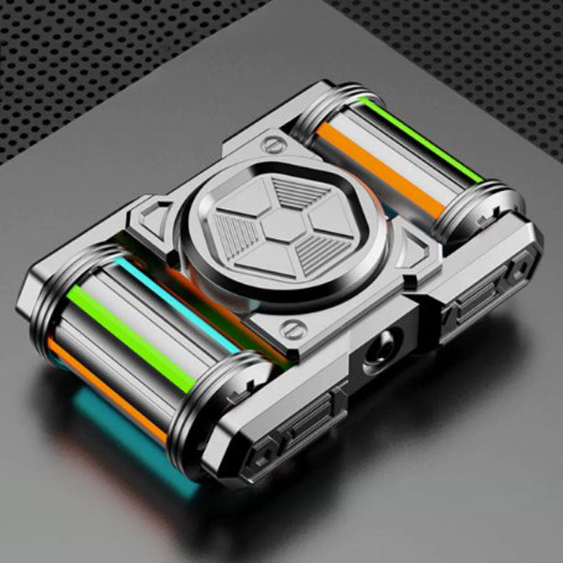 Tank Roller Fidget Spinner - Luminous Metal EDC with Glow-in-Dark Tubes