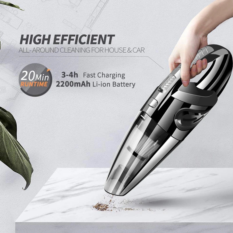 Wireless Handheld Car Vacuum Cleaner – Powerful Suction Cordless Mini Hoover for Car & Home