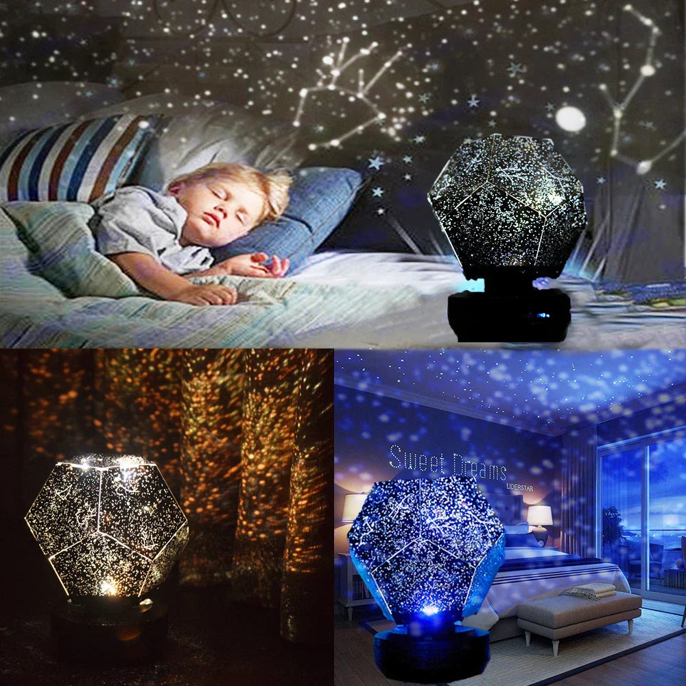 Galaxy Starry Sky Projector Night Light – LED Star Lamp with Remote & Bluetooth