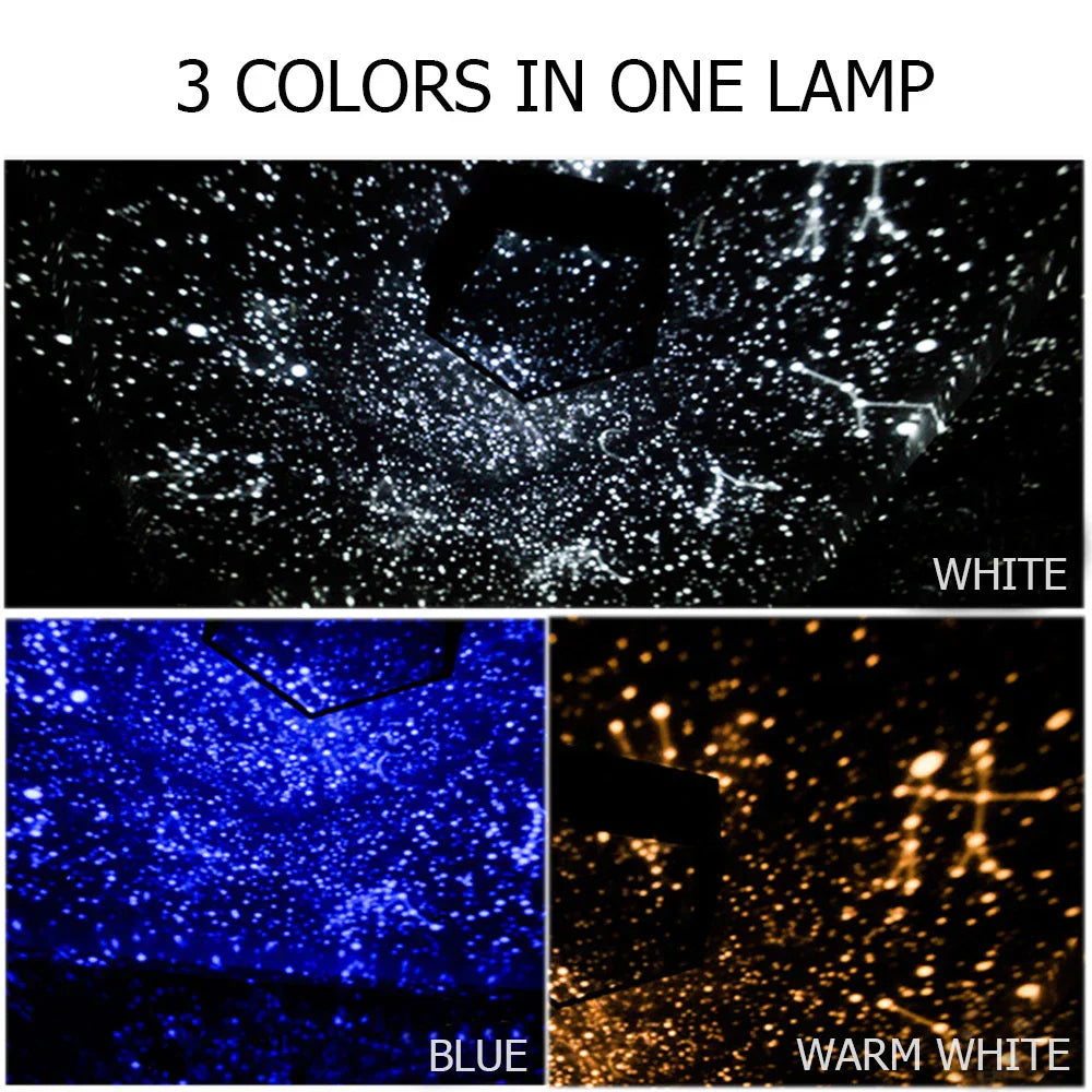 Galaxy Starry Sky Projector Night Light – LED Star Lamp with Remote & Bluetooth