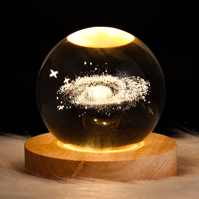 Glowing Planetary Galaxy Astronaut Crystal Ball Night Light
