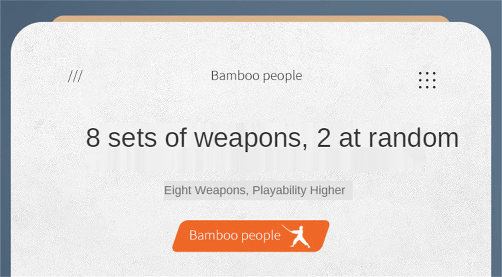 Desktop Bamboo Battle Game – Two-Player Interactive Fighting Toy