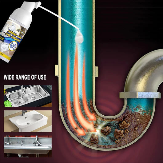 Sink & Drain Cleaner Foam – Powerful Clog Remover & Deodoriser