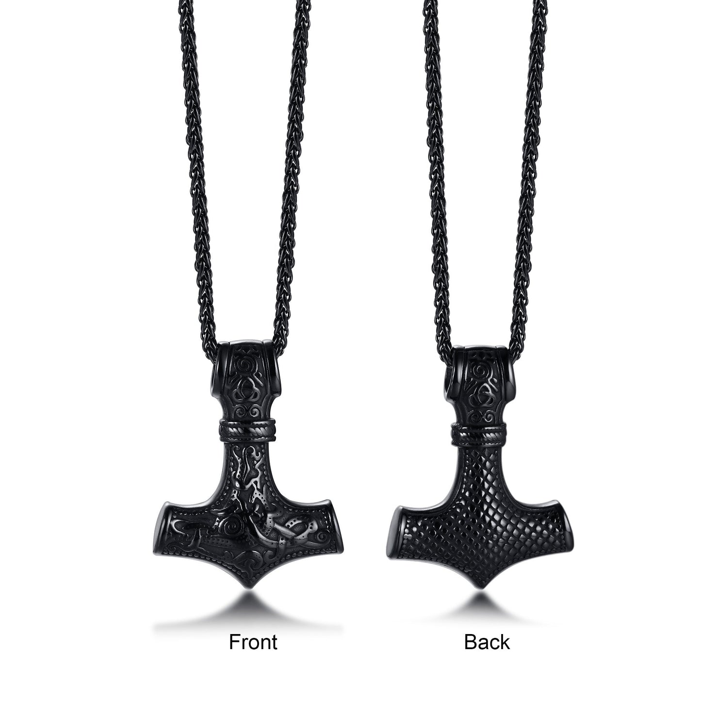 Double Sided Stainless Steel Pendant Necklace – Elegant Unisex Jewellery