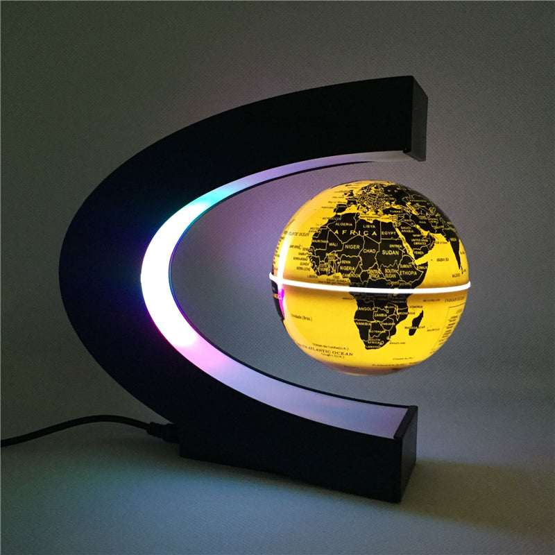 Magnetic Levitating Globe Lamp - Floating LED World Map Antigravity Desk Lamp for Home & Office Decor