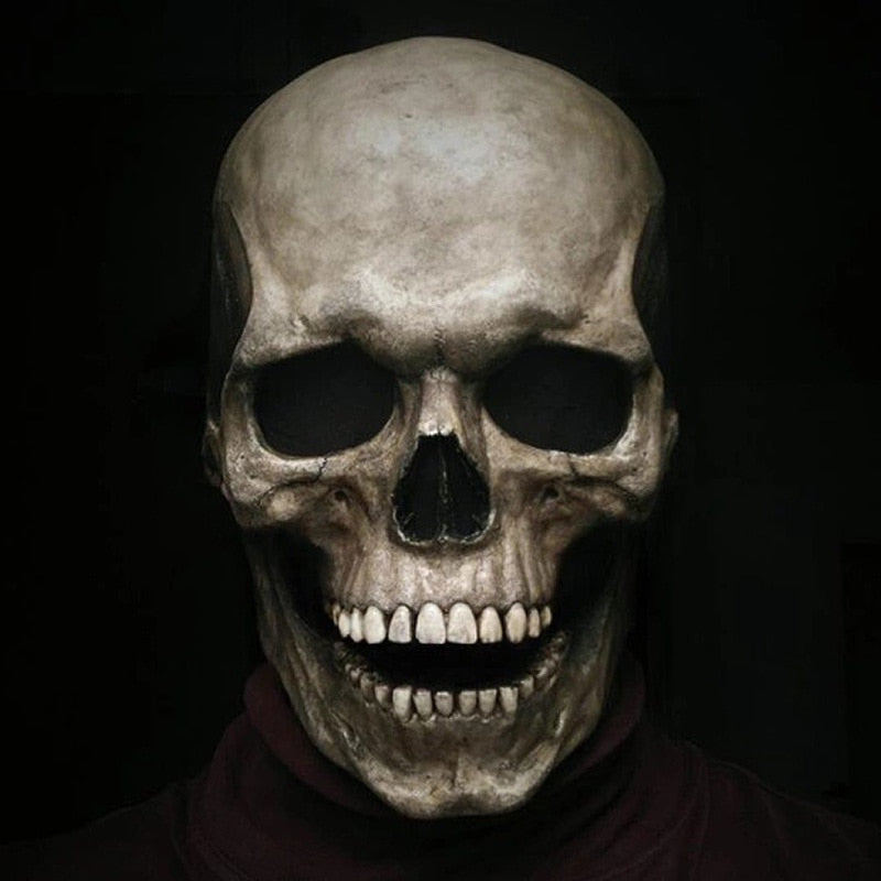 Movable Jaw Skull Mask – Articulated Halloween Horror Costume Mask