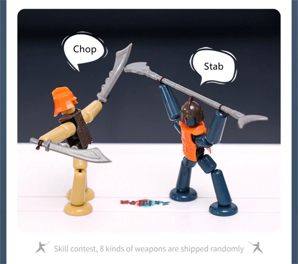 Desktop Bamboo Battle Game – Two-Player Interactive Fighting Toy