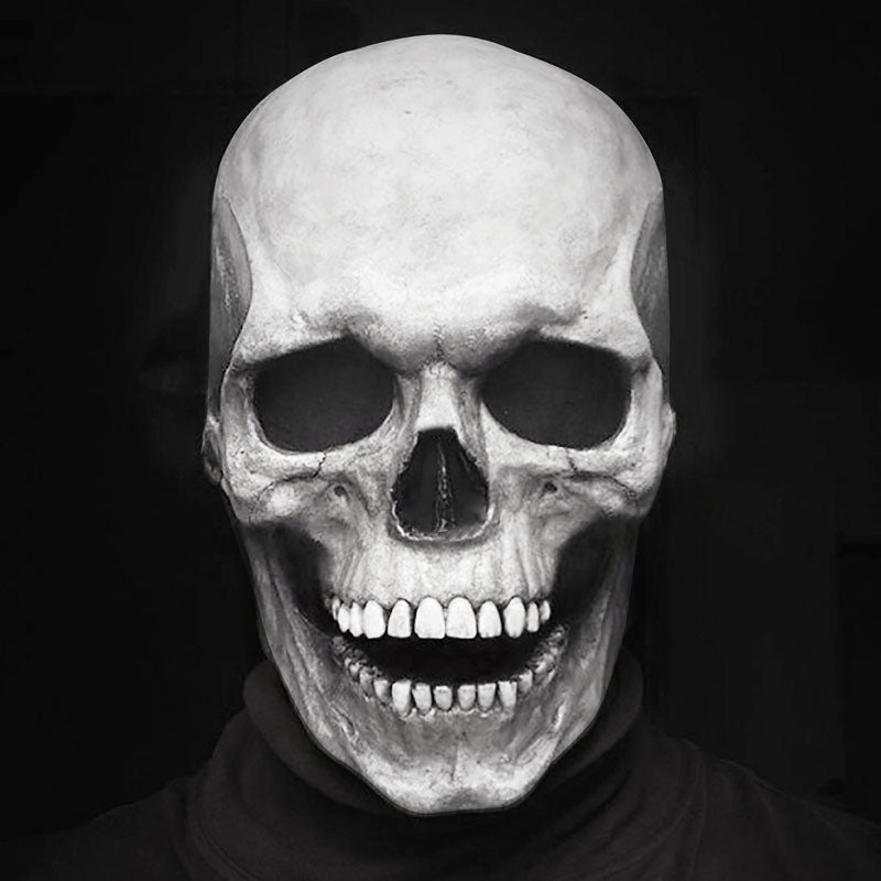 Movable Jaw Skull Mask – Articulated Halloween Horror Costume Mask