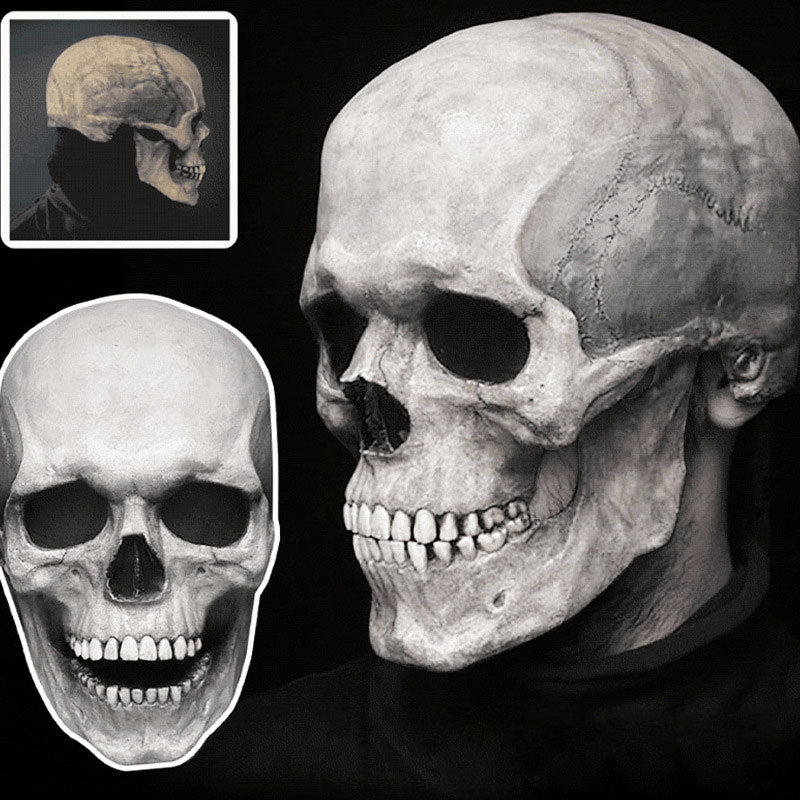 Movable Jaw Skull Mask – Articulated Halloween Horror Costume Mask