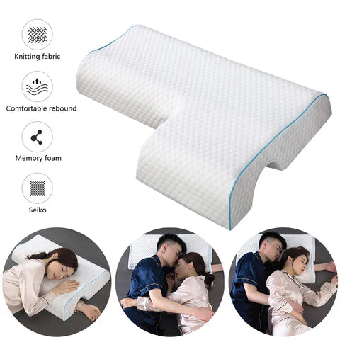 Adjustable Cuddle Pillow – Anti-Pressure Memory Foam Arm Pillow for Couples
