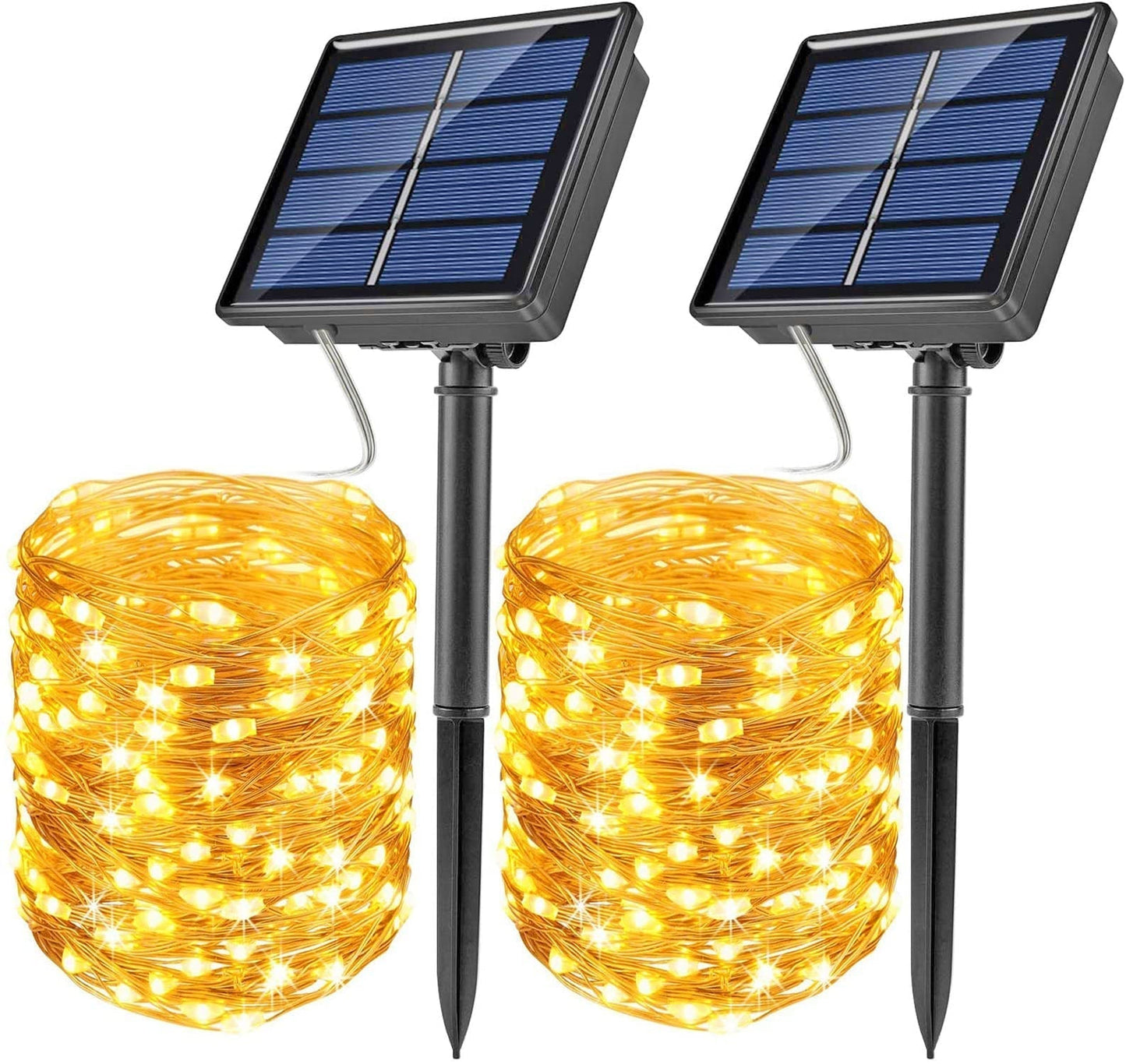 Solar LED String Lights – 100/200 LEDs, 10M Outdoor Fairy Lights