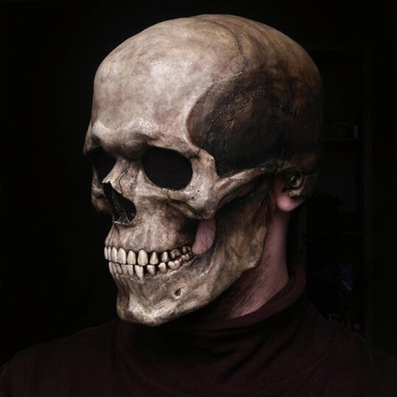 Movable Jaw Skull Mask – Articulated Halloween Horror Costume Mask